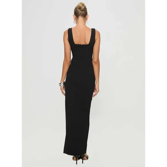 princess polly bombshell maxi dress black tall us 2 - Picture 2 of 4